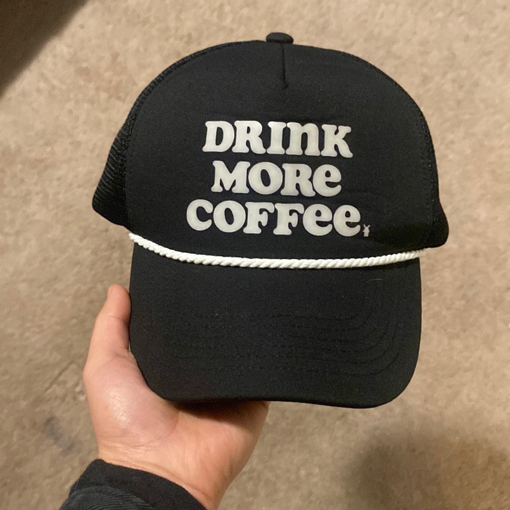 Dutch Bros “Drink More Coffee” Black Trucker Hat